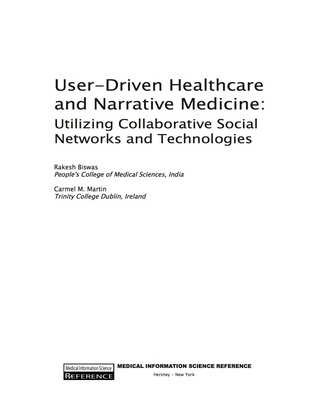 Cover image: User-Driven Healthcare and Narrative Medicine: Utilizing Collaborative Social Networks and Technologies 9781609600976