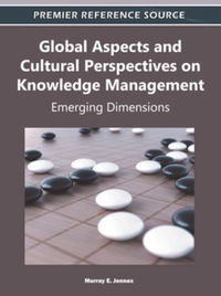 Cover image: Global Aspects and Cultural Perspectives on Knowledge Management 9781609605551