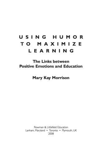 Cover image: Using Humor to Maximize Learning 9781578867318