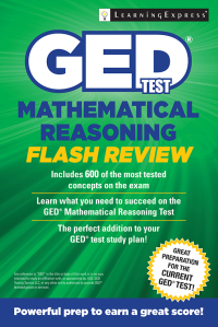 صورة الغلاف: GED Test Mathematics Flash Review 9781611030082