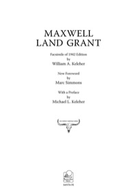 Cover image: Maxwell Land Grant 9780865346192