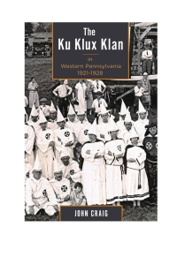 Cover image: The Ku Klux Klan in Western Pennsylvania, 1921–1928 9781611461817