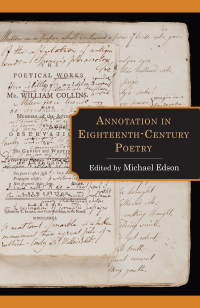 表紙画像: Annotation in Eighteenth-Century Poetry 9781611462524