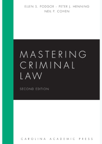 表紙画像: Mastering Criminal Law 2nd edition 9781611635492