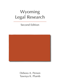 Cover image: Wyoming Legal Research 2nd edition 9781611638615