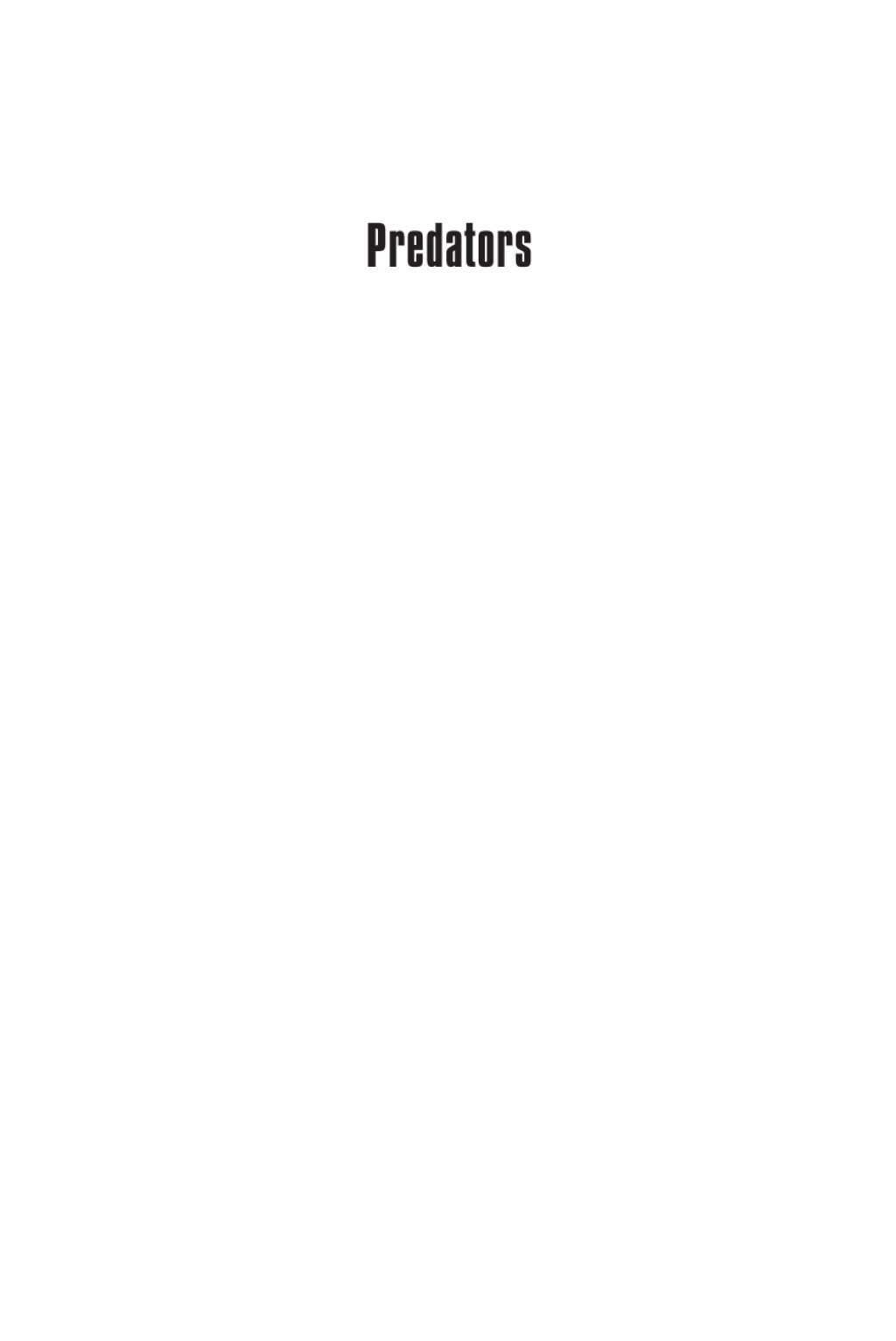 Predators (eBook)
