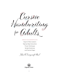 Cover image: Cursive Handwriting for Adults 9781612439068