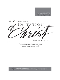 Imagen de portada: The Complete Imitation of Christ 9781557258106