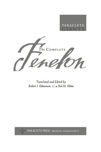 Imagen de portada: The Complete Fenelon 9781557256072