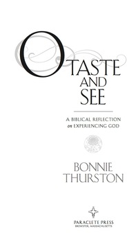 Cover image: O Taste and See 9781612614076