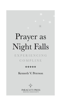 Omslagafbeelding: Prayer as Night Falls 9781612613765