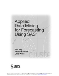 Immagine di copertina: Applied Data Mining for Forecasting Using SAS 9781607646624