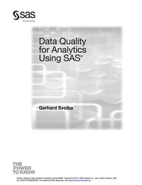 Cover image: Data Quality for Analytics Using SAS 9781607646204