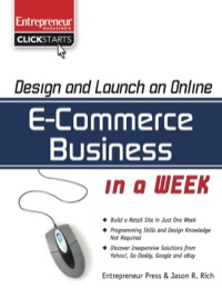 Cover image: Design and Launch an E-Commerce Business in a Week 9781599181837
