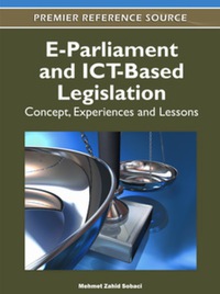 Cover image: E-Parliament and ICT-Based Legislation 9781613503294