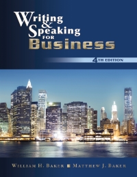 Cover image: Writing & Speaking for Business 4E 4th edition 9781611650211