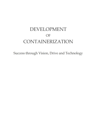 Cover image: Development of Containerization 1st edition 9781614991465