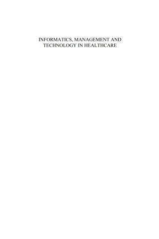 Cover image: Informatics, Management and Technology in Healthcare 1st edition 9781614992752