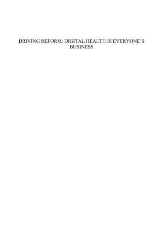 Cover image: Driving Reform: Digital Health is Everyone’s Business 1st edition 9781614995579