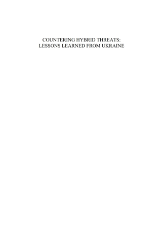 Cover image: Countering Hybrid Threats: Lessons Learned from Ukraine 1st edition 9781614996507