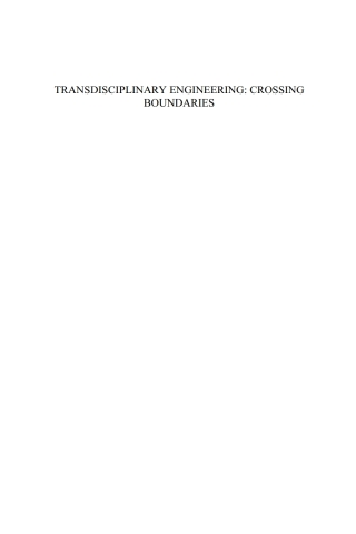 Cover image: Transdisciplinary Engineering: Crossing Boundaries 1st edition 9781614997023