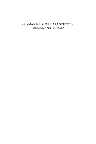 Cover image: German Medical Data Sciences: Visions and Bridges 1st edition 9781614998075