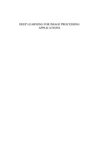 Cover image: Deep Learning for Image Processing Applications 1st edition 9781614998211