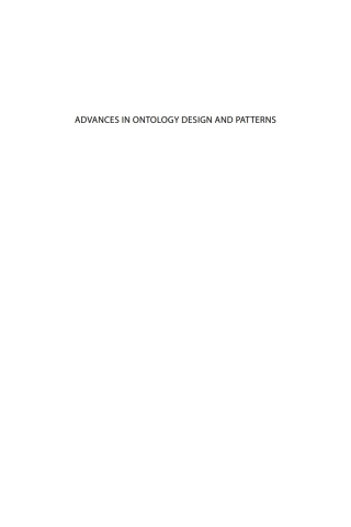 Cover image: Advances in Ontology Design and Patterns 1st edition 9781614998259