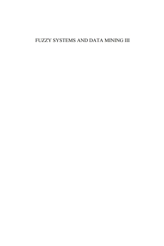 Imagen de portada: Fuzzy Systems and Data Mining III 1st edition 9781614998273