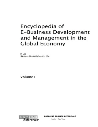 Imagen de portada: Encyclopedia of E-Business Development and Management in the Global Economy 9781615206117