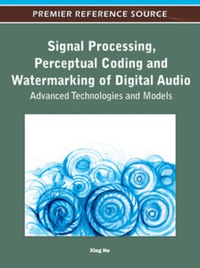 Imagen de portada: Signal Processing, Perceptual Coding and Watermarking of Digital Audio 9781615209255