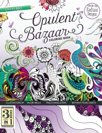 صورة الغلاف: Opulent Bazaar Coloring Book: 3 Books in 1 9781617454370