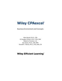 Cover image: Wiley CPAexcel Exam Review: Course Outlines - Business Environment and Concepts 7th edition 9781119083221