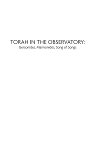 Cover image: Torah in the Observatory 9781934843802