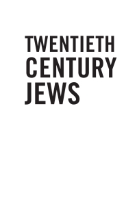 Cover image: Twentieth Century Jews 9781936235209