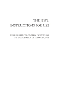 Imagen de portada: The Jews, Instructions for Use 9781936235742