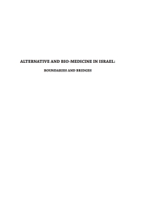 Cover image: Alternative and Bio-Medicine in Israel 9781936235865