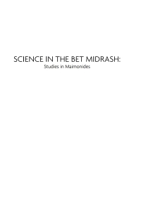 Cover image: Science in the Bet Midrash 9781934843215
