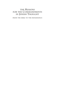 Cover image: The Reasons for the Commandments in Jewish Thought 9781934843048