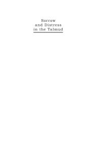 Omslagafbeelding: Sorrow and Distress in the Talmud 9781936235360