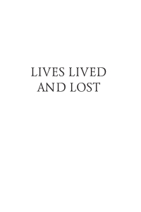 Cover image: Lives Lived and Lost 9781936235902