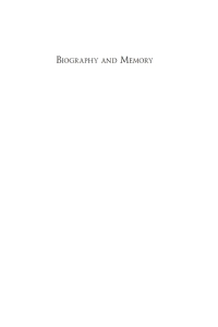 Cover image: Biography and Memory 9781936235780
