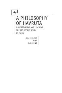 Imagen de portada: A Philosophy of Havruta 9781618113856