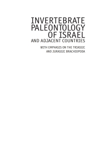 Cover image: Invertebrate Paleontology (Mesozoic) of Israel and Adjacent Countries with Emphasis on the Brachiopoda 9781618113054