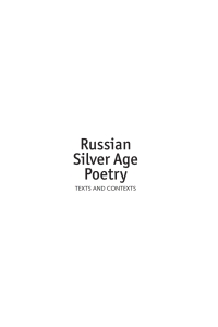 Imagen de portada: Russian Silver Age Poetry 9781618113528