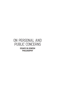 Cover image: On Personal and Public Concerns 9781618114457