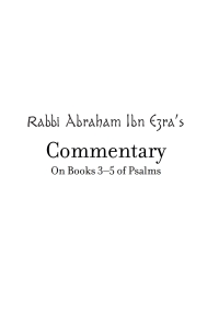 صورة الغلاف: Rabbi Abraham Ibn Ezra’s Commentary on Books 3-5 of Psalms: Chapters 73-150 9781618114686
