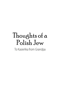 Imagen de portada: Thoughts of a Polish Jew 9781618114976