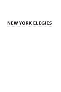Imagen de portada: New York Elegies 9781618115942