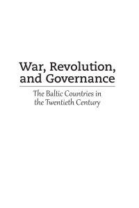 Cover image: War, Revolution, and Governance 9781618116208